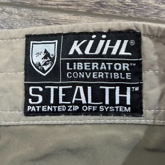 Kuhl Liberator Convertible Stealth Pants Zip Off Nylon Blend Khaki - Mens 32x30 - Picture 6 of 14